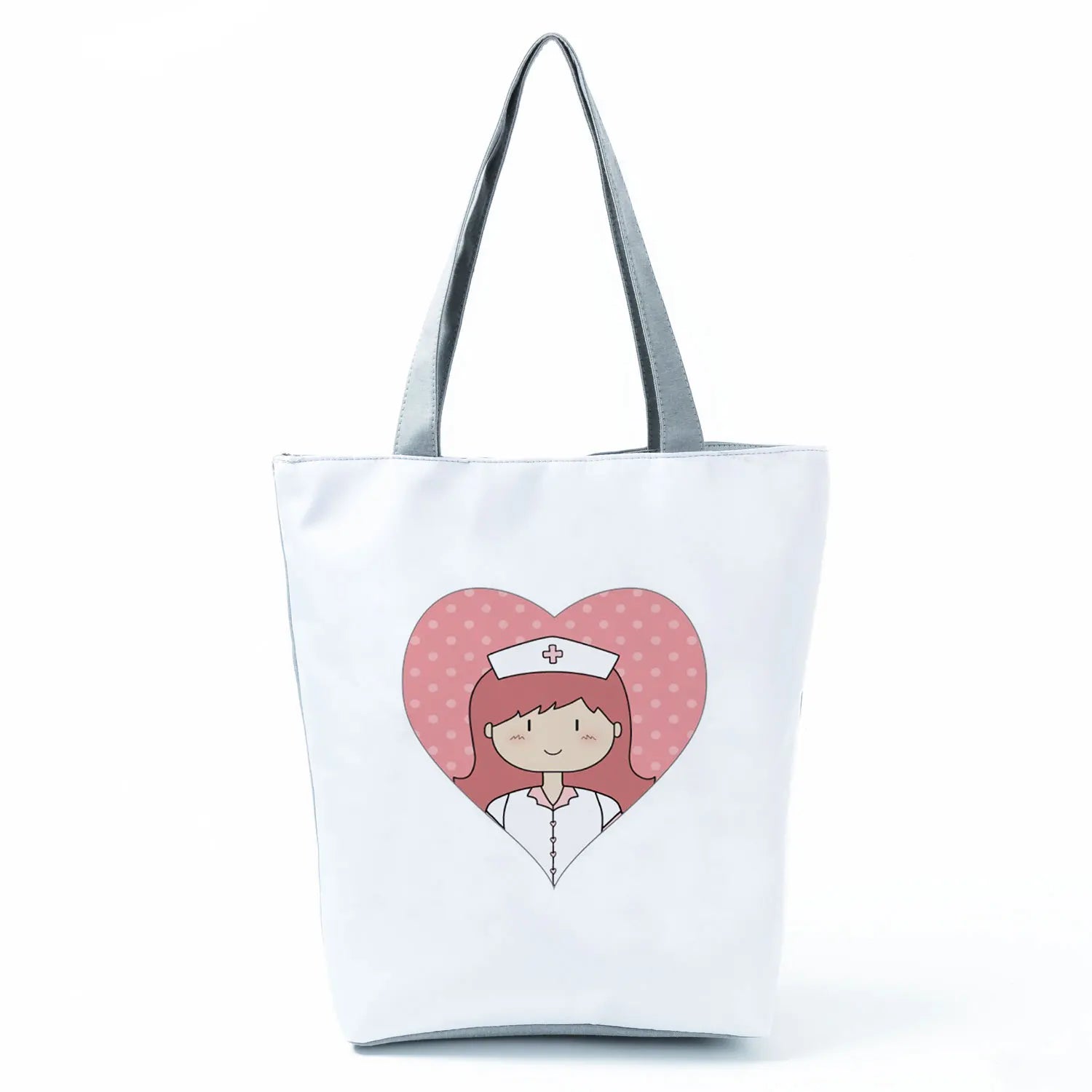Fashion Tote Customized Cartoon Dentist Nurse Shoulder Bag Eco Reusable Shopping Bag Ladies Handbags for Women Casual Portable - Healthcare Vibes