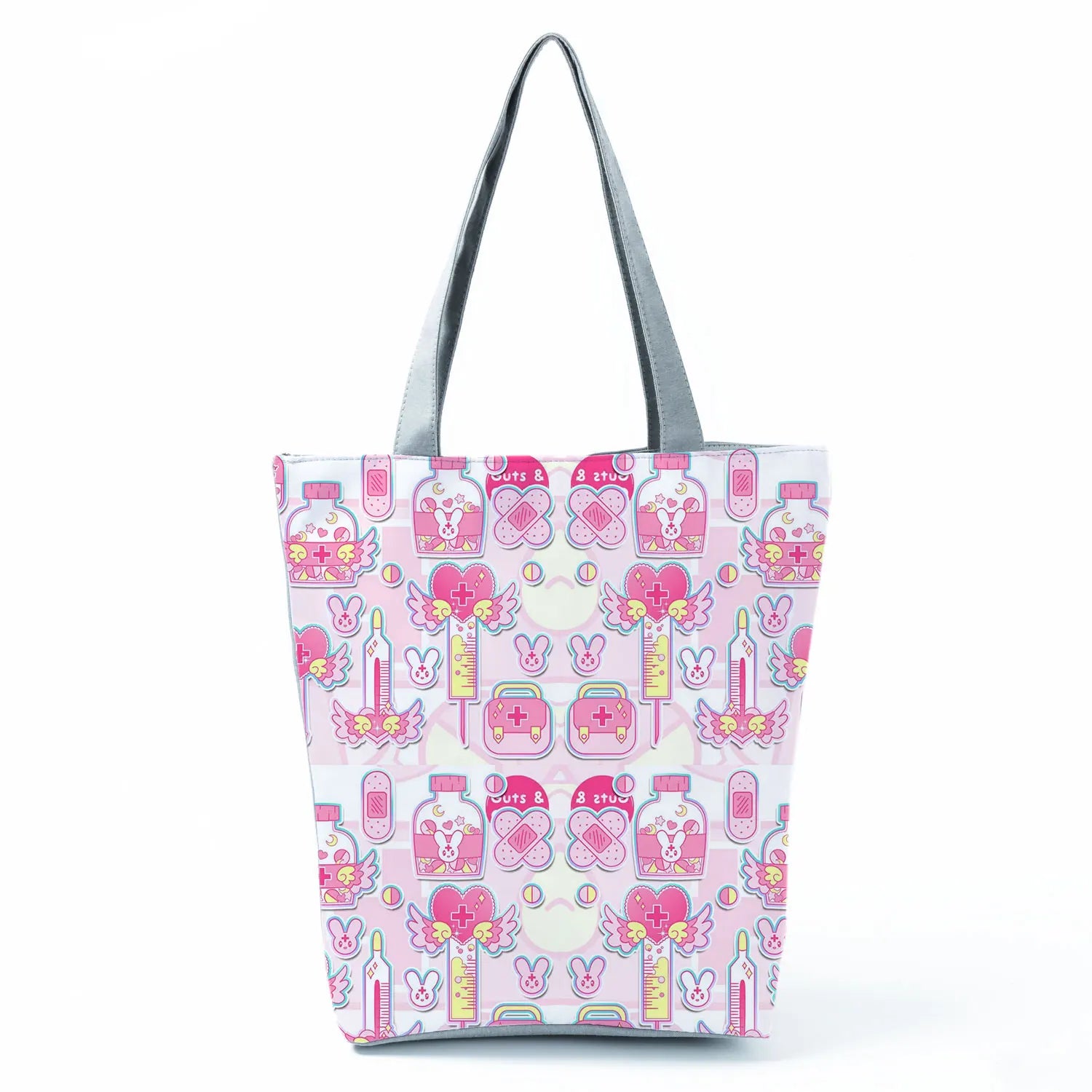 Fashion Tote Customized Cartoon Dentist Nurse Shoulder Bag Eco Reusable Shopping Bag Ladies Handbags for Women Casual Portable - Healthcare Vibes
