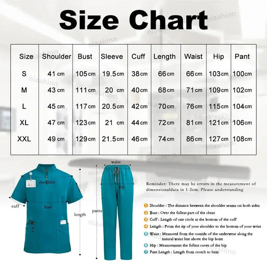 Unisex Medical Scrubs, Short Sleeved, Top and Pants Sets, Soft Uniforms - Healthcare Vibes