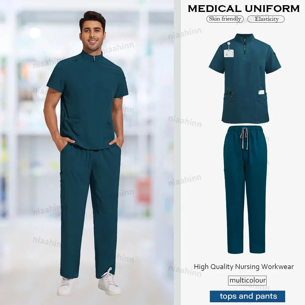 Unisex Medical Scrubs, Short Sleeved, Top and Pants Sets, Soft Uniforms - Healthcare Vibes