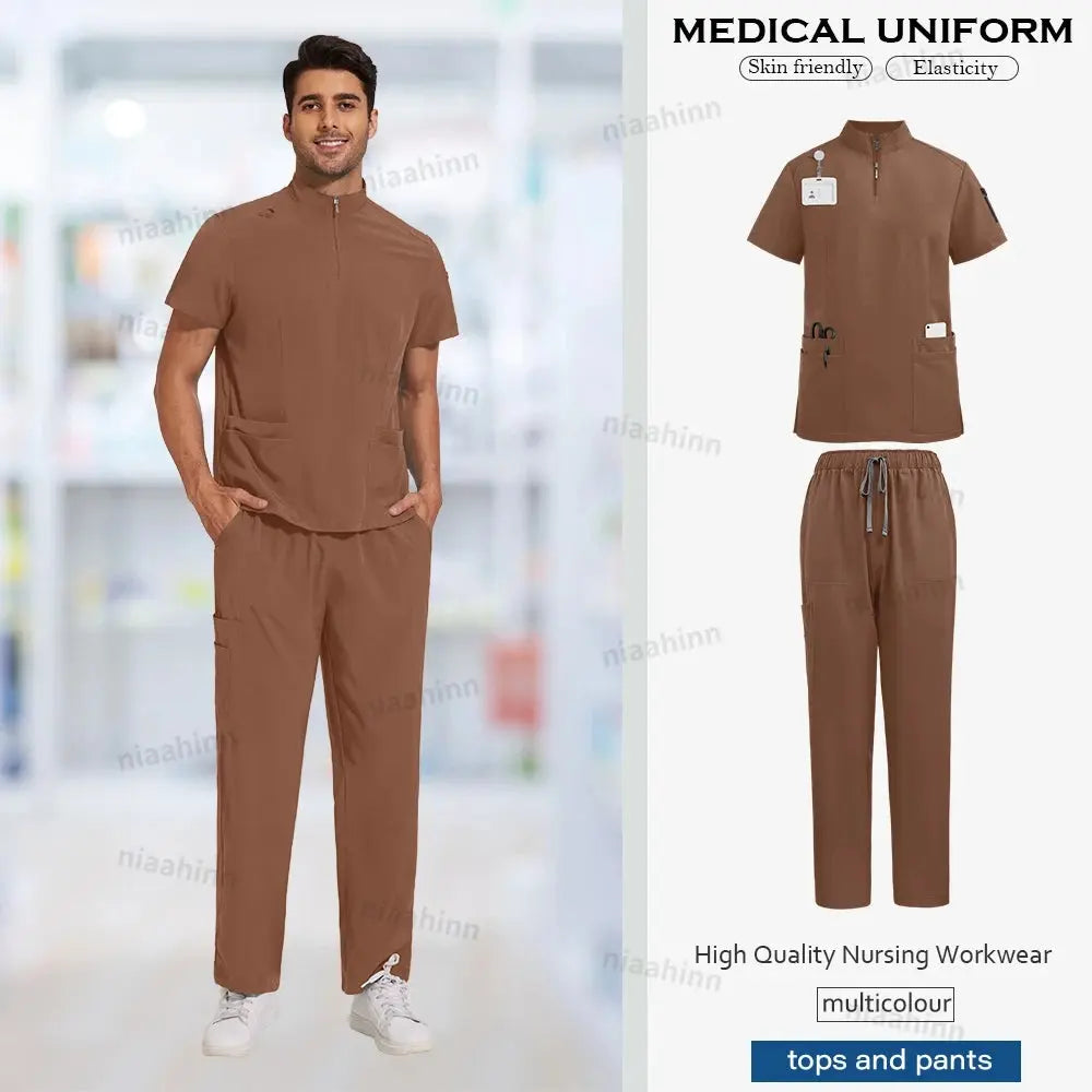 Unisex Medical Scrubs, Short Sleeved, Top and Pants Sets, Soft Uniforms - Healthcare Vibes