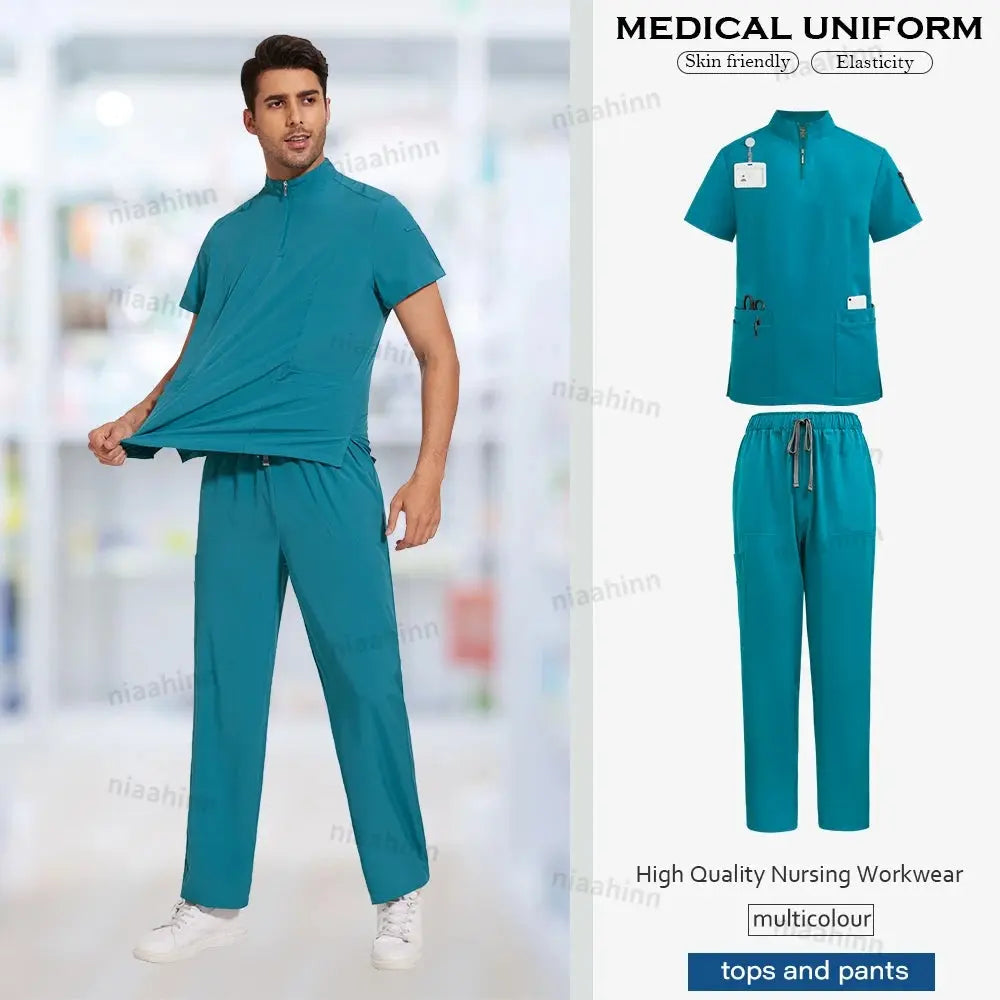 Unisex Medical Scrubs, Short Sleeved, Top and Pants Sets, Soft Uniforms - Healthcare Vibes