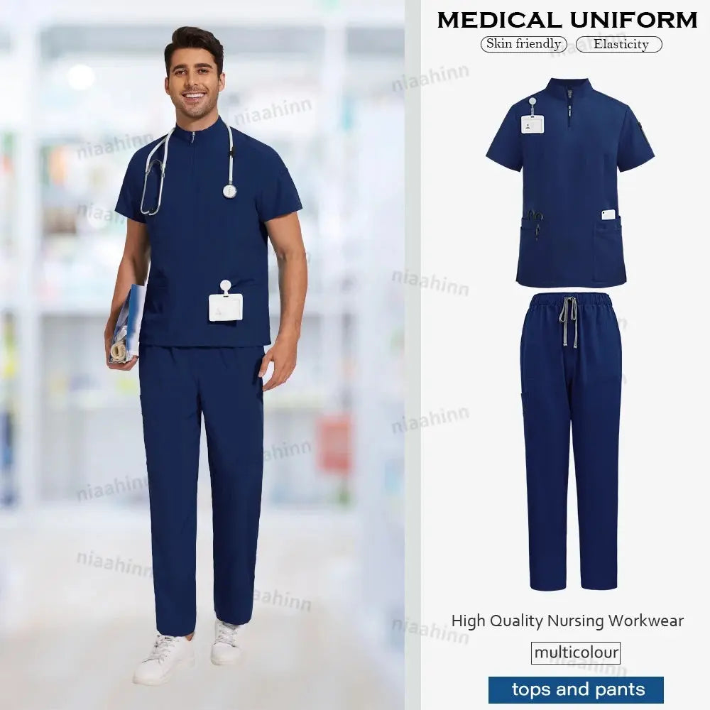 Unisex Medical Scrubs, Short Sleeved, Top and Pants Sets, Soft Uniforms - Healthcare Vibes