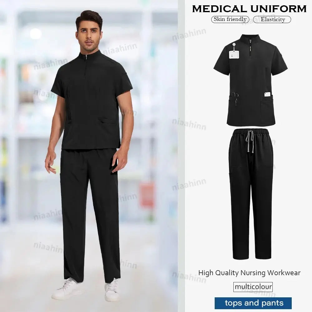 Unisex Medical Scrubs, Short Sleeved, Top and Pants Sets, Soft Uniforms - Healthcare Vibes