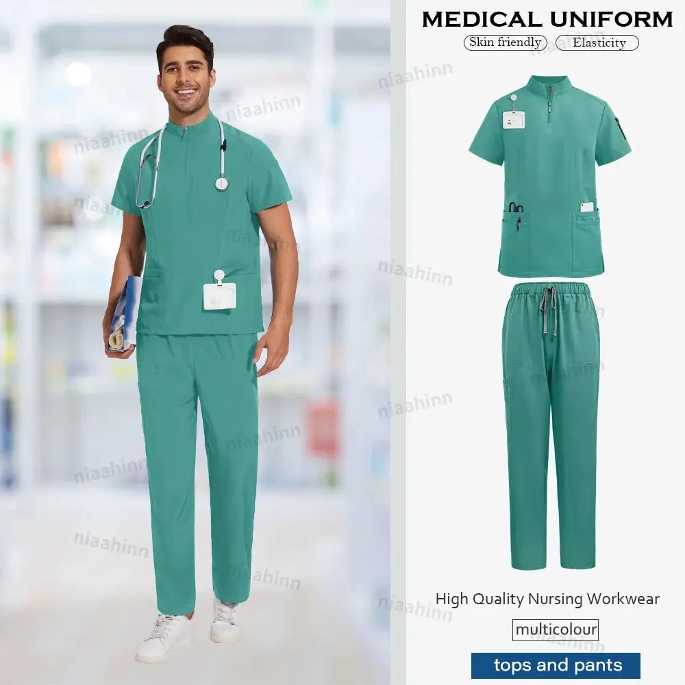 Unisex Medical Scrubs, Short Sleeved, Top and Pants Sets, Soft Uniforms - Healthcare Vibes