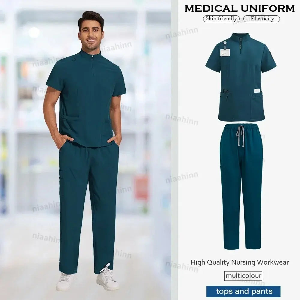 Unisex Medical Scrubs, Short Sleeved, Top and Pants Sets, Soft Uniforms - Healthcare Vibes