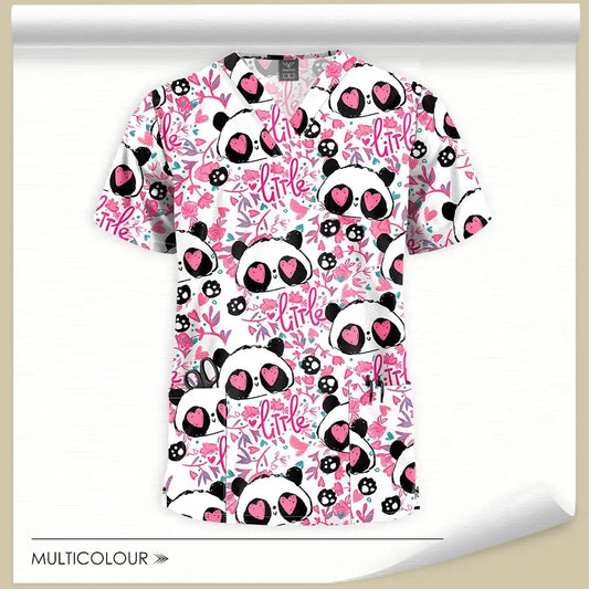 Vibrant Printed Women's Scrub Tops - Healthcare Vibes