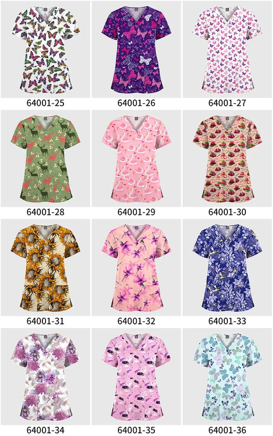 Women's Scrubs, Printed Tops, Scrub Shirts - Healthcare Vibes
