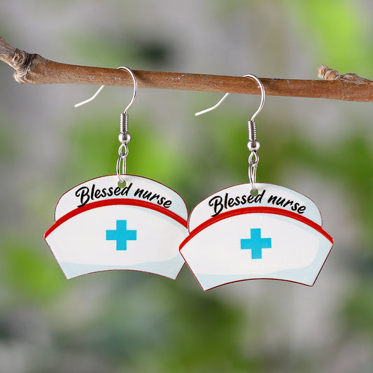 Nurse's Acrylic Earrings – Vintage Heart, Stethoscope, Ambulance Design with Stainless Steel Posts, Ideal Gift for Nurses and Healthcare Professionals - Healthcare Vibes